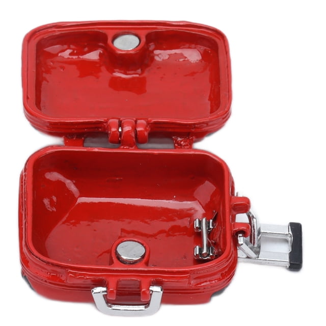 Valise Miniature pour Maison de Poupée, Mini Valise Rigide de Voyage Réaliste Petite Valise pour Poupée, Mignonne Valise de Voyage pour Poupées avec Scène de Vie Simulée pour Accessoires de Déco de Maison de Poupée