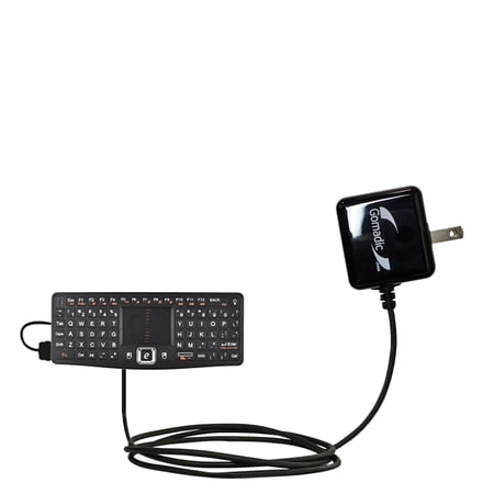 Gomadic Intelligent Compact AC Home Wall Charger suitable for the Rii Touch 330 Mini Keyboard - High output power with a convenient, foldable plug des