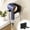 Black #2, variant on Folding Hair Dryer Holder Rack, Wall-Mounted No-Drill Storage Organizer with Adhesive for Bathroom, Holds 2kg, Includes Jewelry Hooks, White/Gray/Beige