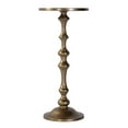 thumbnail image 3 of Beaumont Lane Transitional 10"W Round Metal Pedestal End Table in Gold, 3 of 4