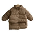 thumbnail image 2 of AJZIOJIRO Kids Baby Toddler Boys Girls down Puffer Jacket，Autumn Winter Warm down Coat +Thick Warm Vest Outwear Two Piece Set Toddler Medium Length Cotton Snowsuit Jacket for 1-6Y, 2 of 6