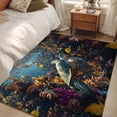 thumbnail image 5 of Summer Marine Life Area&nbsp;Rug 4x6ft Modern Turtle Shark Coral Non-Slip&nbsp;Washable Square&nbsp;Rugs Soft Felt Indoor Floor Mat for Bedroom Kitchen Living Room Bathroom, 5 of 9