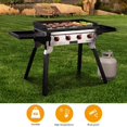 thumbnail image 4 of Professional Flat Top Steel Griddle with Carry Bag for Camp Chef GB90D TB90LW 16'' X 38'' BBQ Griddle Accessories for Camp Chef 3 Burner Propane Stove Grill, 4 of 6