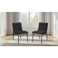 thumbnail image 4 of Lahni Black Boucle Fabric Set of 2 Dining Chair with Black Iron Legs, 4 of 6