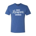 thumbnail image 2 of Wild Bobby Make Heaven Crowded Inspirational/Christian Men Premium Tri Blend Tee, Vintage Royal, XX-Large, 2 of 5