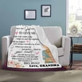 thumbnail image 3 of LHSHID Personalized Love Saying Message Text Blanket to My Granddaughter from Grandma When You Miss Me Just Hold It Close to Your Heart Flowers Custom Hug Blanket Gifts, 3 of 5