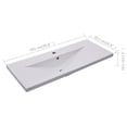 thumbnail image 4 of vidaXL Wash Basin Built-in Sink Vanity Sink Bathroom Basin Bath Sink Ceramic, 4 of 21