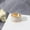 White, variant on Retro Irregular Drip Glaze Ring OpeningSize Adjustable Vacuum Plating 18K Real Gold Electroplating Metal Finish