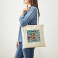 thumbnail image 4 of CafePress - Little Swimmer Girls Tote Bag - Unisex Canvas Tote Bag, Beige, 1-Piece, 4 of 7