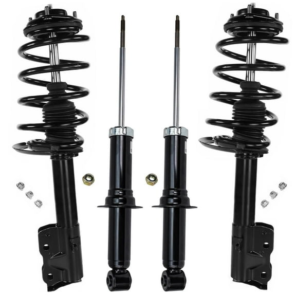 Detroit Axle - Struts Shocks for 2007-2010 Jeep Patriot Compass 2 Front Struts with Coil Spring Assembly 2 Rear Shock Absorbers 2008 2009 Replacement Suspension Kit