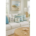 thumbnail image 3 of "Oceanholic" Beach Chair & Umbrella Embroidered Mini Cotton Blend Accent Pillow 10" x 10", 3 of 5