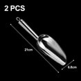 thumbnail image 2 of Juego de palas para hielo de 2 piezas, pala para pesar pequeña de acero inoxidable, pala para harina, pala para pienso, pala para bolsas, pala para llenado, utilizada en cocinas, bares, buffets,, 2 of 5