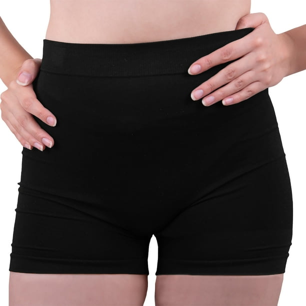 Short Deportivo Mujer Licra No Se Transparenta, Biker Ajustado, Cintura Elástica, Efecto Moldeador, Gym y Uso Diario, Color Negro