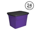 thumbnail image 2 of Sterilite 18 Gallon Storage Tote Stackable Plastic Bin with Lid, Purple, 24 Pack, 2 of 2