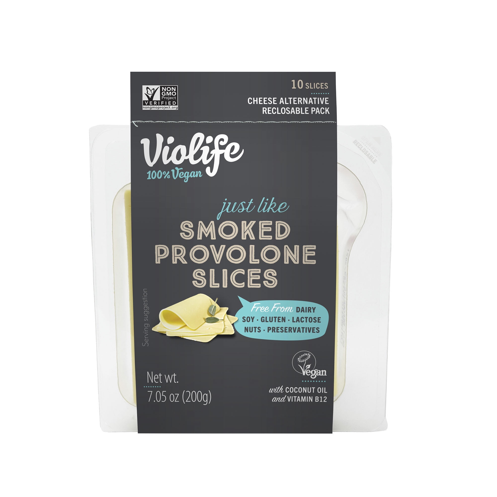Violife Dairy Free Refrigerated Smoked Provolone Slices 7.05 Oz
