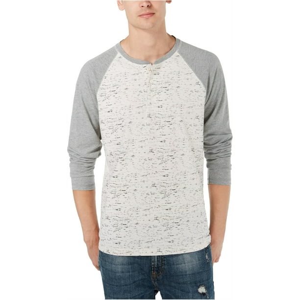 American Rag Henley Camiseta básica para hombre, color blanco