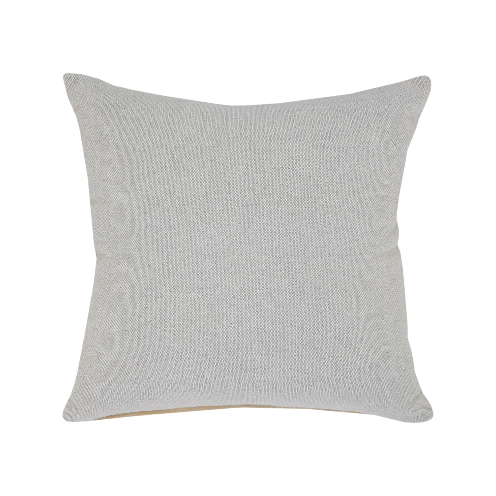 Harlow Hill Solid Loomed Square Cotton Throw Pillow Cover - 20" - Gray