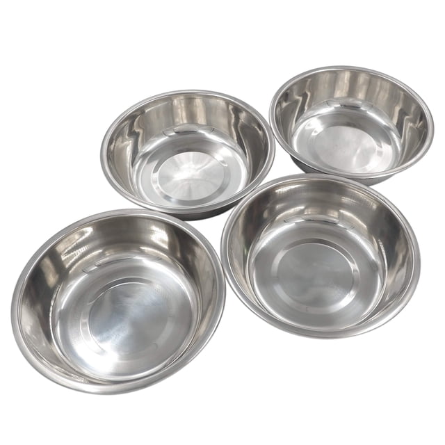 Cuencos de acero inoxidable para perros y gatos - Paquete de 4