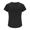 thumbnail image 4 of USNSM Men's Ultra Soft Quick Dry Lightweight T-Shirt Curve Hem Lightweight Cooling Short Sleeve Casual Basic Tee Shirt Black M, 4 of 9