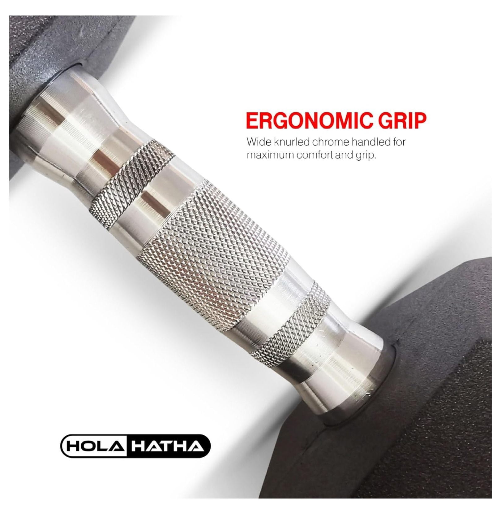 Iron Hexagonal Cast Exercise Dumbbell Free Weight with Contoured Textured Grip for Home Gym Exercise and Strength Training