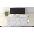 thumbnail image 2 of Floral Computer Mouse Pad, Cosmos Flowers Blue Grey Tones Simplistic and Continuous Composition, Rectangle Non-Slip Rubber Mousepad Large, 31" x 12" Gaming Size, Off White and Sea Blue, by Ambesonne, 2 of 2