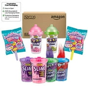 OOSH Slime Kit | Kit Includes Scented Fluffy Color Mix Slime, Crackle Foam and Compound Slime for Boys & Girls, 8 Count - Frustration Free Packaging