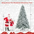thumbnail image 4 of Costway 9ft Snow Flocked Hinged Artificial Christmas Tree Unlit Metal, 4 of 10