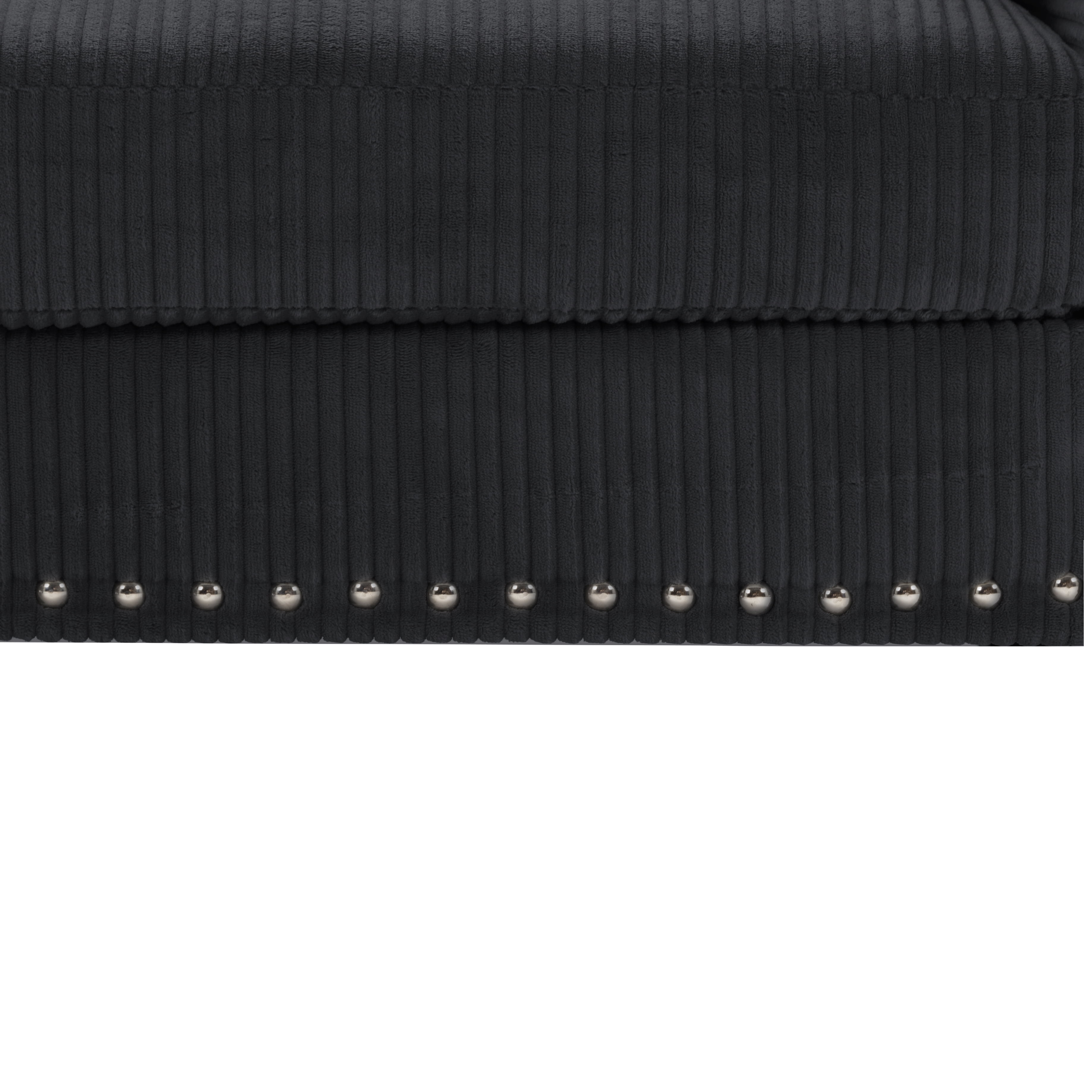 Gewnee 72.64"L-Shaped Sectional Sofa with Movable Ottoman,3-Seater Modern Reversible Chaise,Storage Pocket&Pillows,for Living Room,Office.Black