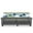 Dark Gray, variant on Serta Copenhagen 78" Rolled Arm Sofa, Easy Care Polyester, Loveseat or Couch for Small Spaces, Gray