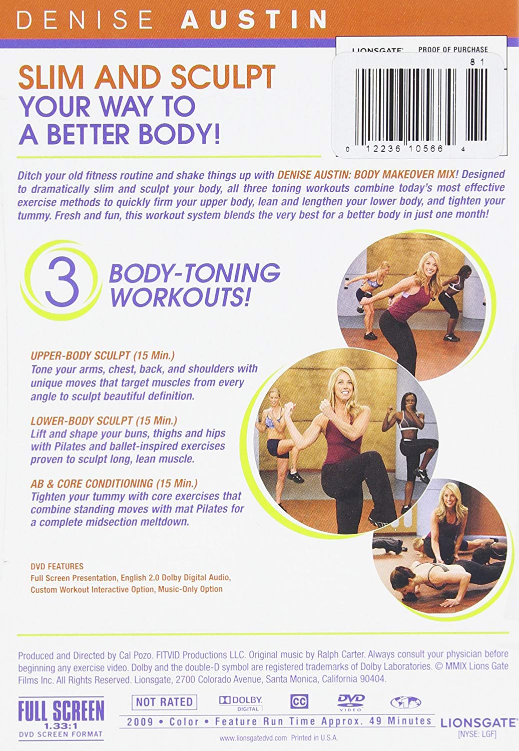 Body Makeover Mix (DVD), Lions Gate, Sports & Fitness - image 2 of 2