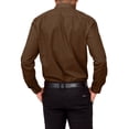 thumbnail image 4 of G-Style USA Men's Regular Fit Long Sleeve Solid Color Dress Shirts - Brown - 3X - 19-19.5 - 36-37, 4 of 6