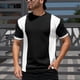 thumbnail image 1 of Ceisia Men's Spring Gift Casual Color Blocked Round/Crew Neck Short Sleeve Shirt - Comfortable Daily Outdoor Wear, 1 of 8