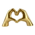 thumbnail image 2 of Sunjoy Tech Hand Gesture Statue Eye-catching Unique Resin Heart Shape Sculpture Ornament for Living Room Wedding Decoration, 2 of 7