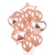 thumbnail image 1 of 16pcs globos de oro rosa color sólido en forma de corazón forma de estrella globos suministros de fiesta decoración para la propuesta de boda de cumpleaños (12pcs globos de 12 pulgadas y 4pcs globos, 1 of 4