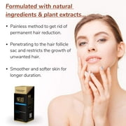 NEUD Natural Hair Inhibitor for Permanent Reduction of Unwanted Body & Facial Hair in Men & Women - Pack of 1