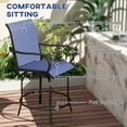 thumbnail image 6 of Blue Steel - 360° Swivel with Armrests - Balcony, Poolside, Backyard - Cool and Breathable Outdoor Bar Stools Set of 2, 6 of 6