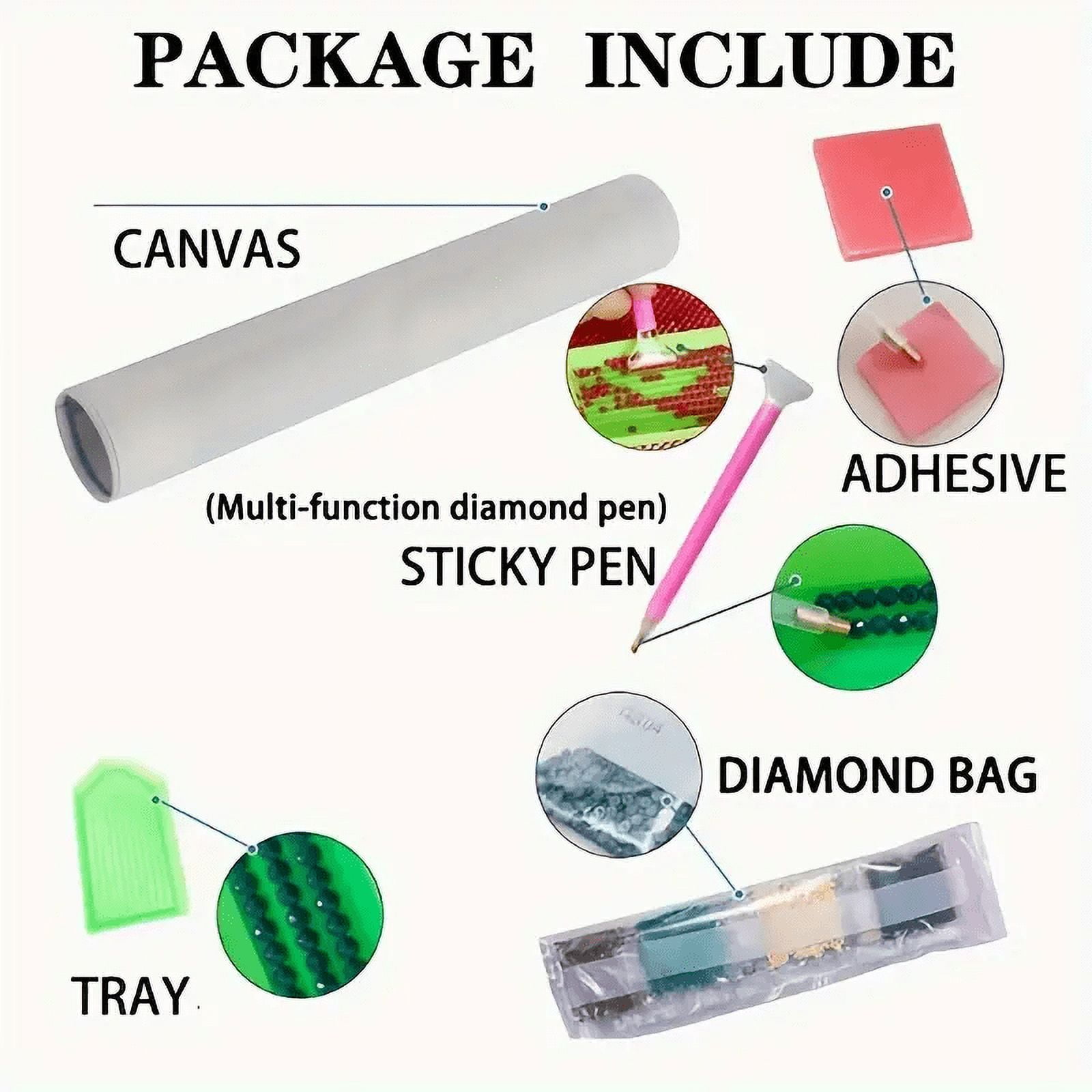 DIY 5D Diamond Painting Kit (for Adults) Diamond Painting "Dog, Christmas" - Full Diamond Crystal Rhinestone Embroidery Craft Kit, Can be Used as Gift, Wall Decoration