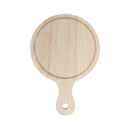 

8 Inch Natural Wooden Pizza Peel Charcuterie Board Pizza Spatula Paddle for Baking Homemade Pizza and Bread 20*20*1.6cm