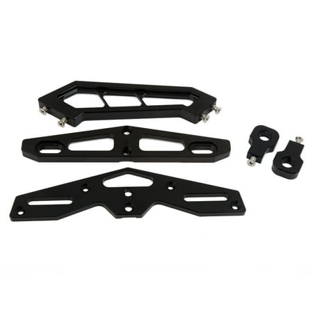 Cnc Metal Tail Holder - Black CNC Aluminum Alloy Motorcycle License Plate Holder Tail Light Bracket