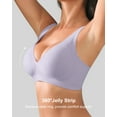 thumbnail image 4 of Daystry Womens Comfortable No Underwire Deep V Bras 360° Jelly Strip Wireless Soft Bra with Bra Extender, 4 of 8