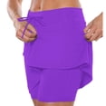 thumbnail image 1 of Conjunto de falda deportiva con cordón y bolsillos y pantalones de cintura media para mujer - Entrenamientos/salidas informales - Tejido transpirable, 1 of 6