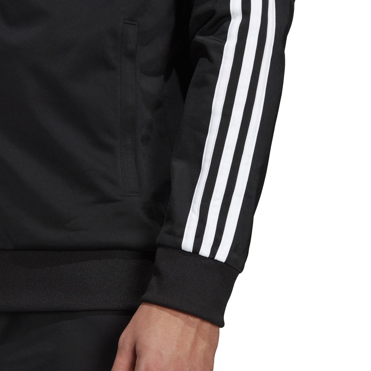 Adidas Essentials 3 Stripe Men's Track Jacket DQ3070 - Black, White - image 3 of 8