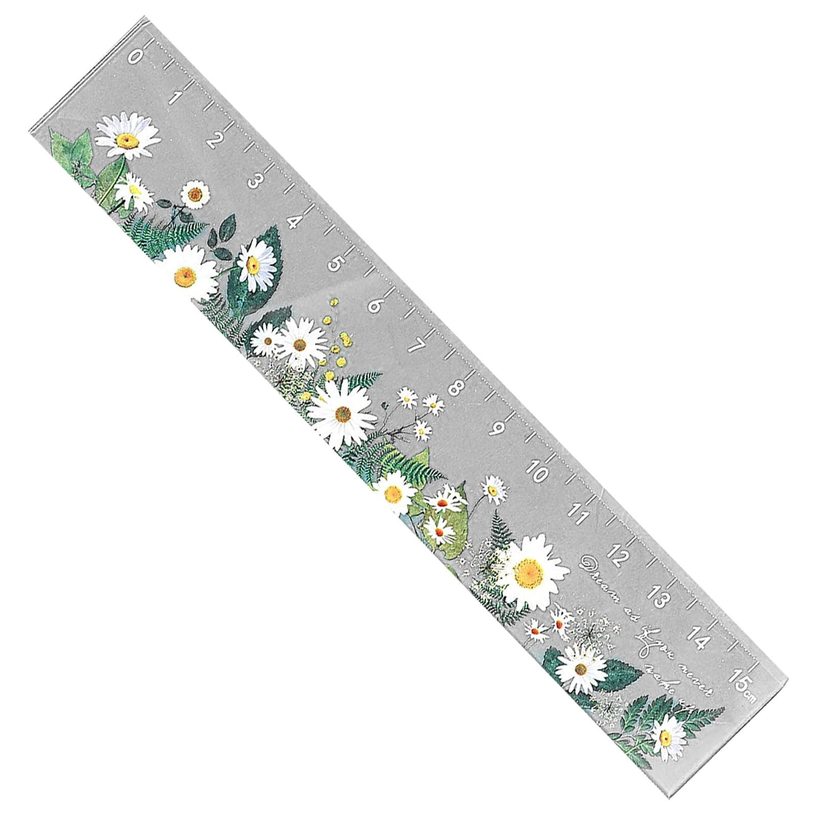 Ruler Cute, 6 Inch Ruler, Cute Ruler, Mini Ruler, Small Ruler, Plastic Flower Scale Measuring Ruler 6 inch Straight Ruler for Drawing Painting Measuring Scale Accurate Scale