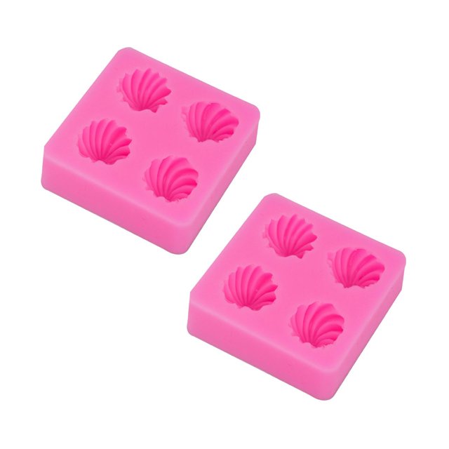 Oleegame 2PC Cookie Mold Washable Silicone Cake Cake Candy Chocolate Decorating Tray DIY Craft Project Pink