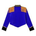thumbnail image 3 of Aislor Kids Boys Girls Marching Band Drum Major Uniform Tassel Jacket Coat with Cap Set Size 4-14 Royal Blue 10, 3 of 7