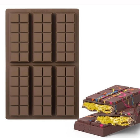 Moules En Silicone Pour Barres De Chocolat Webake - Lot De 2 Moules (4x5 Et 4x10 Sections)