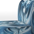 thumbnail image 4 of Designart "Focused Blue Op Art A Visual Journey II" Blue Modern Upholstered Accent Chair - Modern Arm Chair For Living Room, 4 of 5