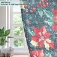 thumbnail image 4 of Yayeee Window Curtains Light Filtering 63"x52" Grommet Panel Pair Home Living Room Decor, Christmas Themed Leaves, 4 of 7