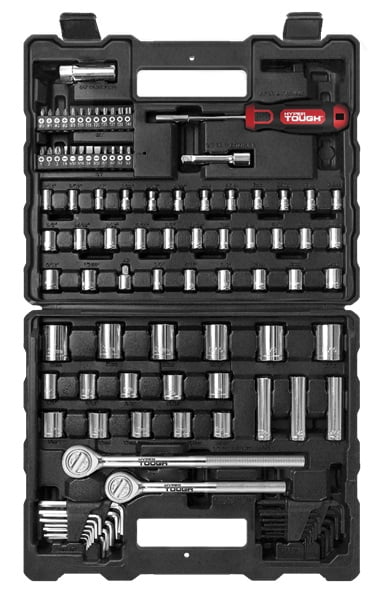 Hyper Tough 107 Piece 1/4, 3/8, 1/2 inch Drive Socket Set