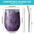 thumbnail image 5 of 12oz Stemless Wine Tumblers Halloween Witchy Elements Pattern Vacuum Insulated Stainless Steel Travel Tumbler Cups Mug with Lid and Straw for Champaign,Cocktail,Beer with Cleaning Brush, 5 of 5